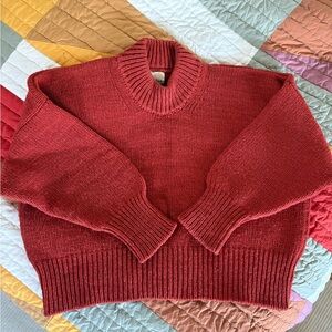 Babaa no15 wool pullover sweater in Arce red o/s